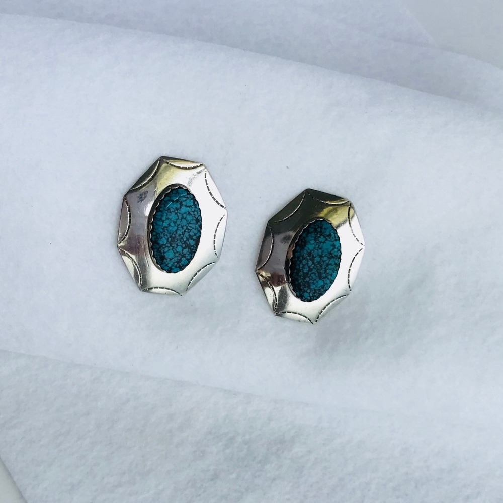 Vintage Sterling and stone earrings